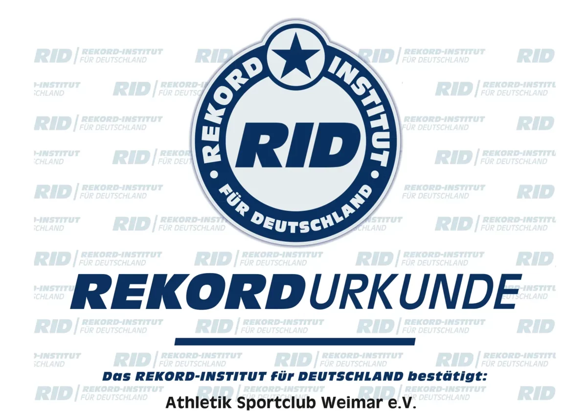 Ausschnitt der Urkunde für das längste Tchukball-Spiel